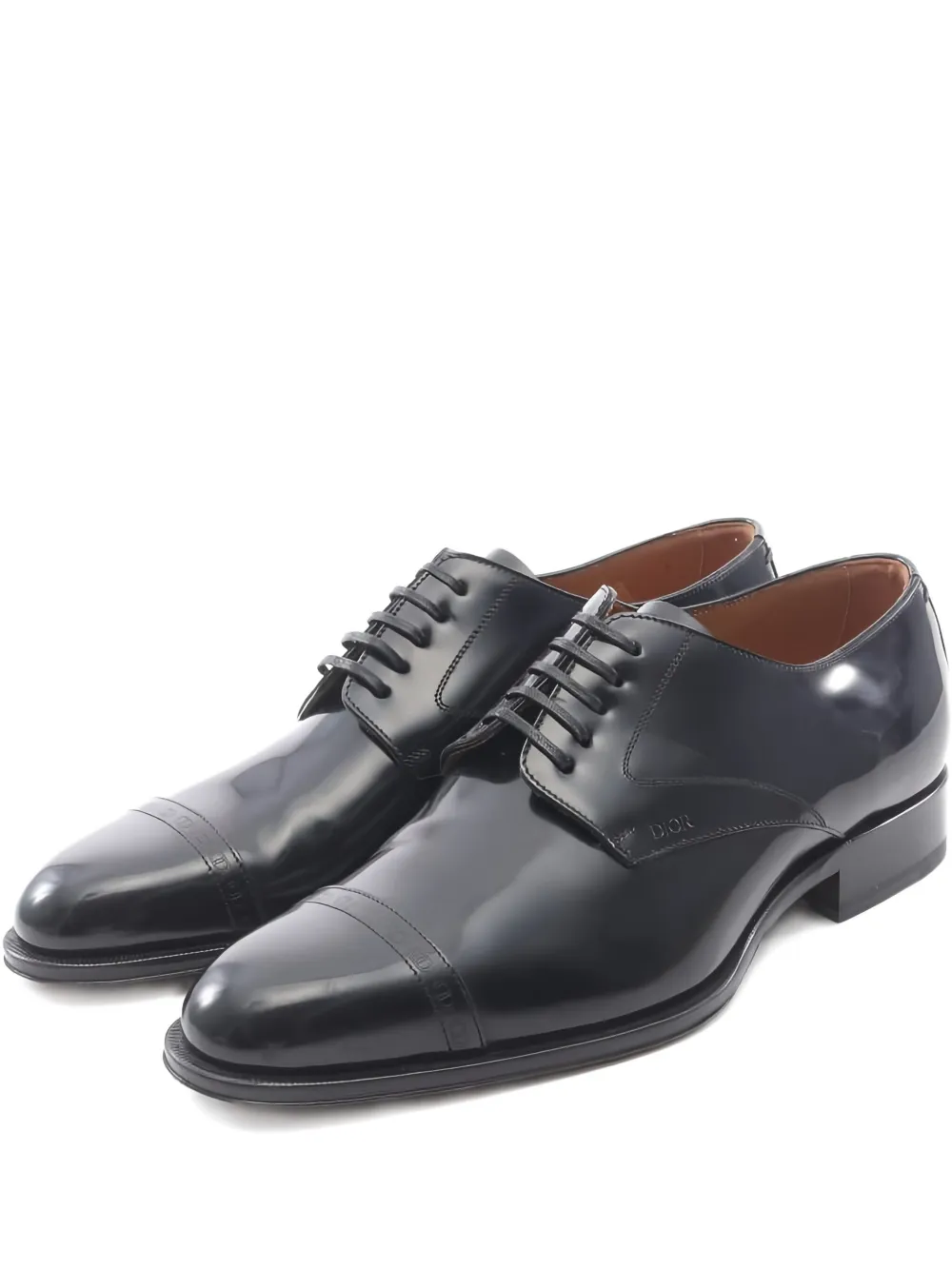 Christian Dior Pre-Owned 2010s embossed-logo leather loafers | Black | Image 1