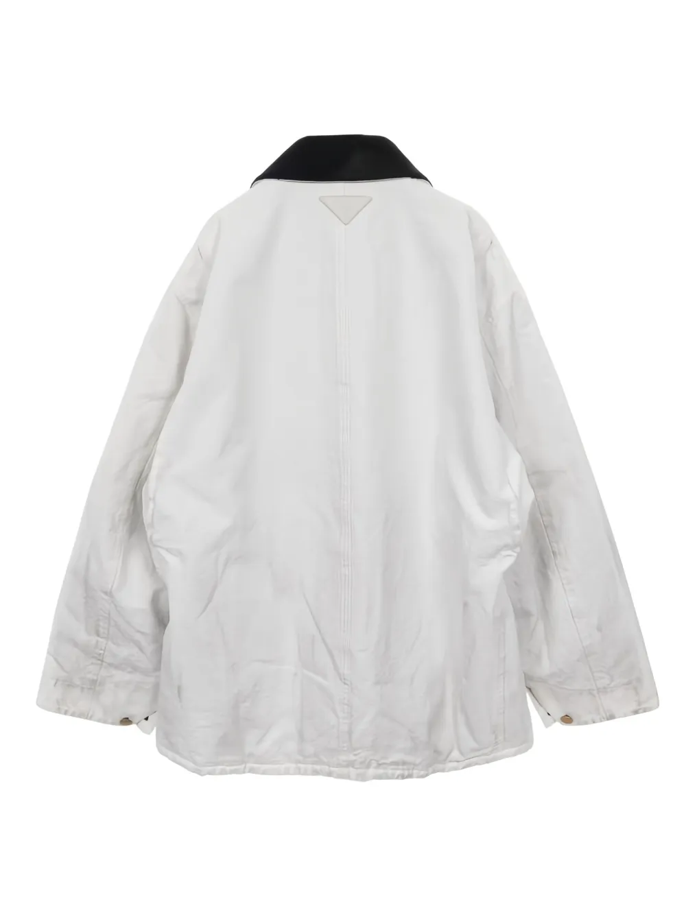 Prada Pre-Owned 2020s triangle logo cotton jacket | Image 2