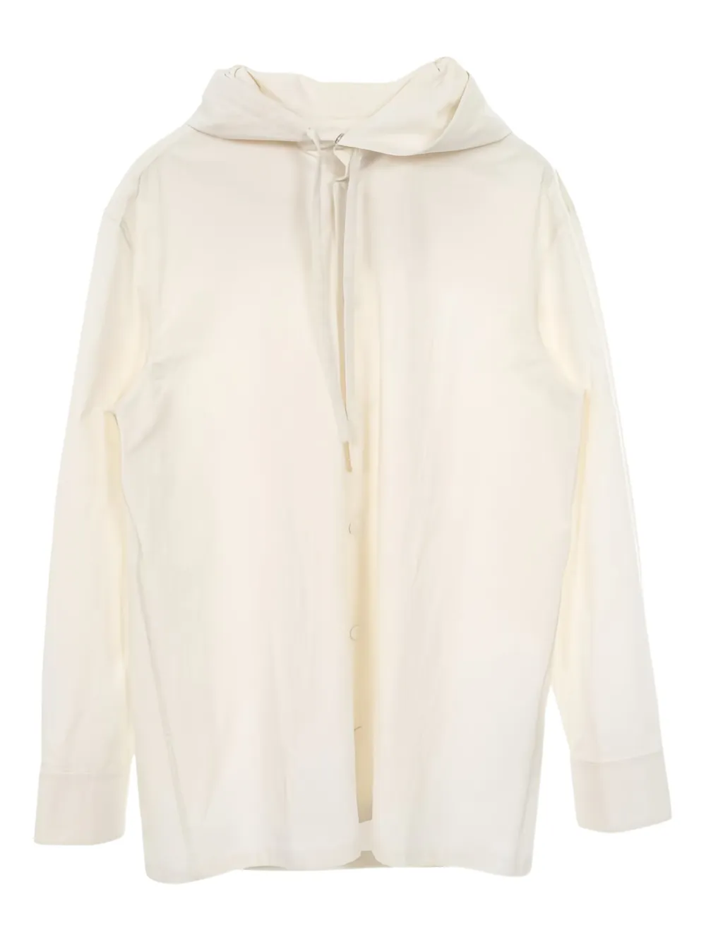 Jil Sander Pre-Owned 2010s hooded cotton shirt | White | Image 1