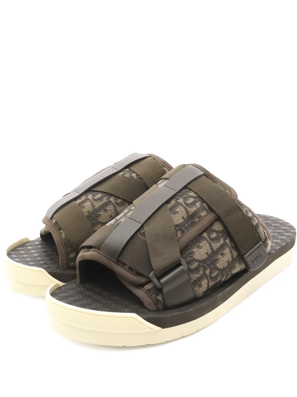 Christian Dior Pre-Owned 2020s Alpha oblique-jacquard sandals | Brown | Image 1