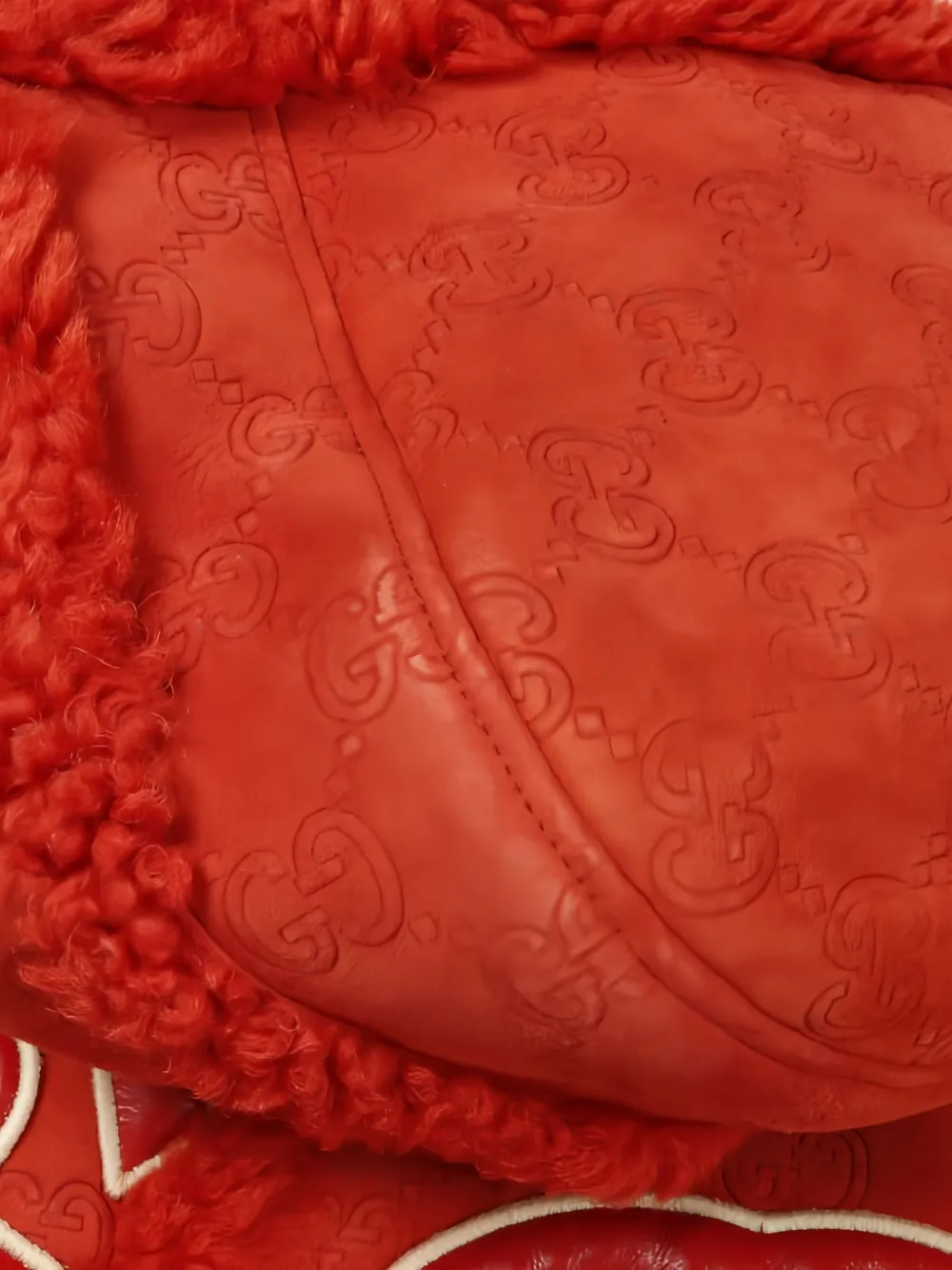 Pre-owned Gucci 2010s Palace Gg-pattern Hooded Jacket In Red