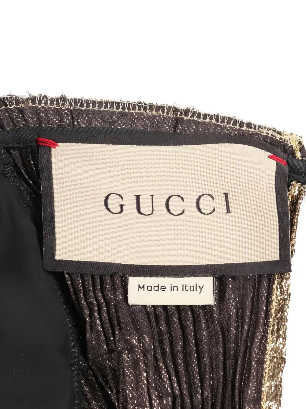 Pre-owned Gucci 2010s Pleated Mini Dress In Gold