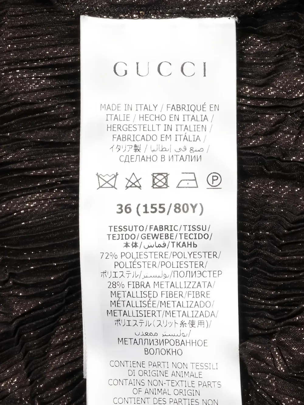 Pre-owned Gucci 2010s Pleated Mini Dress In Gold