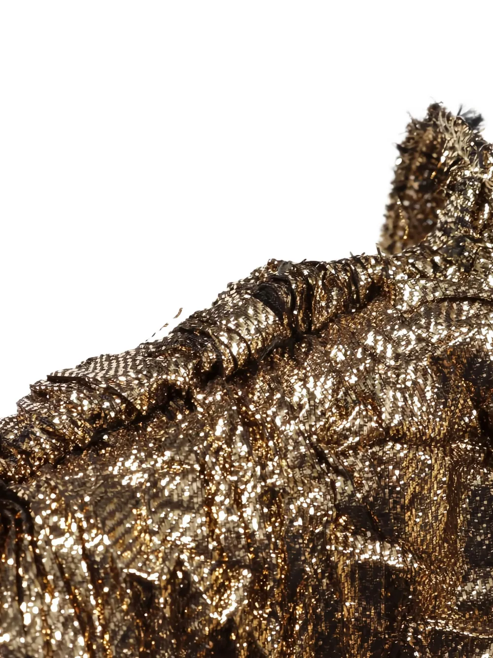 Pre-owned Gucci 2010s Pleated Mini Dress In Gold