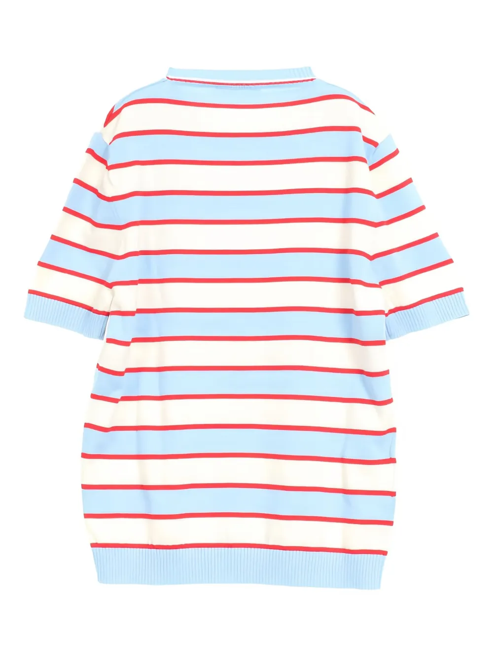 Prada Pre-Owned 2010s striped logo-embroidered knitted T-shirt | Knitted Tops | Image 2