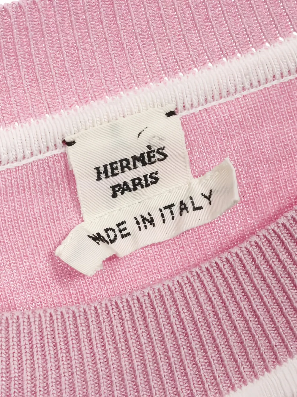 Pre-owned Hermes 2010s Chain D'ancre Colourblock Top In Pink
