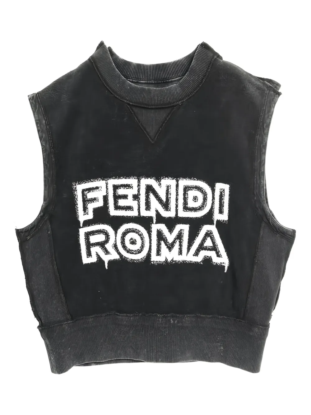 Pre-owned Fendi X Marc Jacobs 2010s Logo Vest In Black