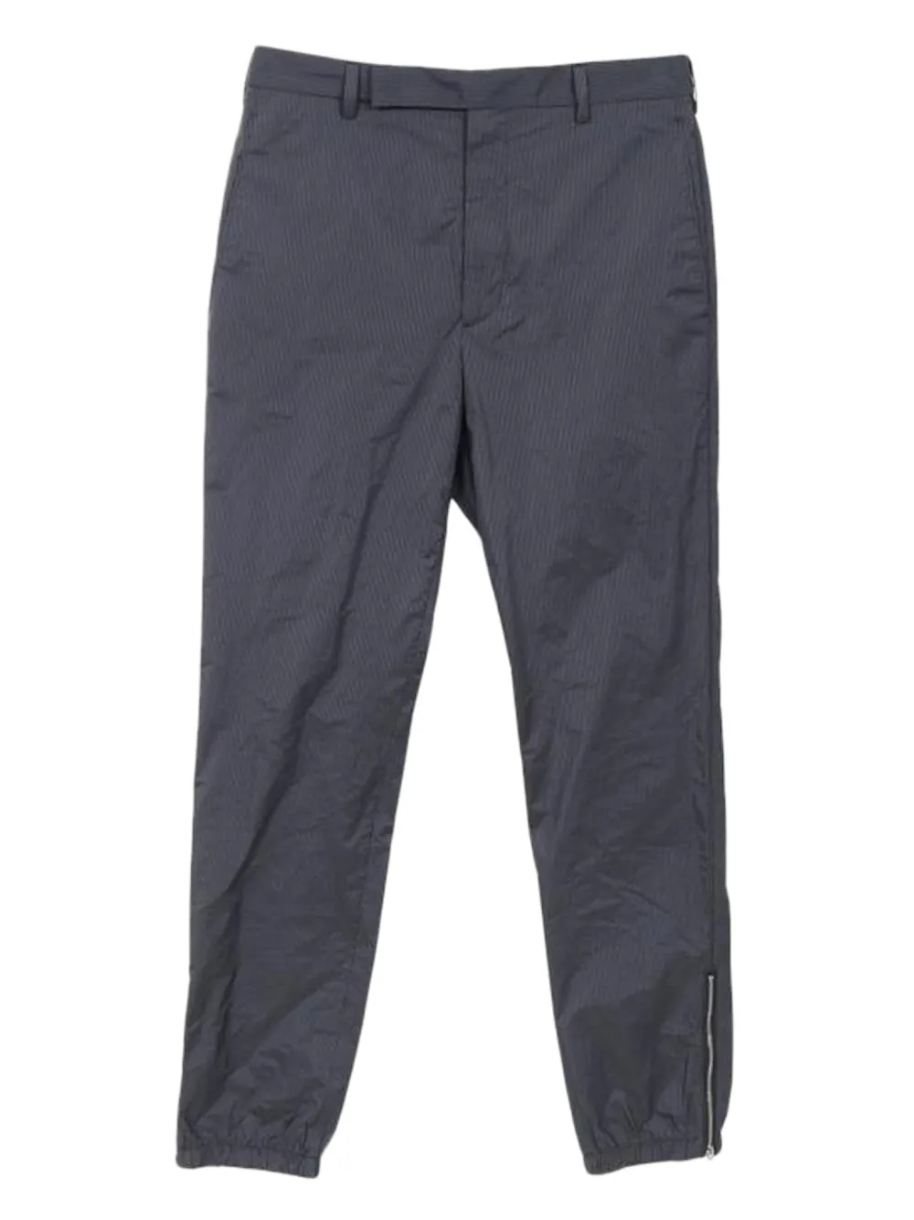 Prada Pre-Owned 2010s stripe zip trousers | Blue | Image 1