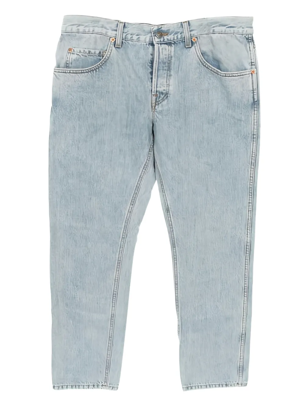 Pre-owned Gucci 2000s Logo Print Jeans In Blue