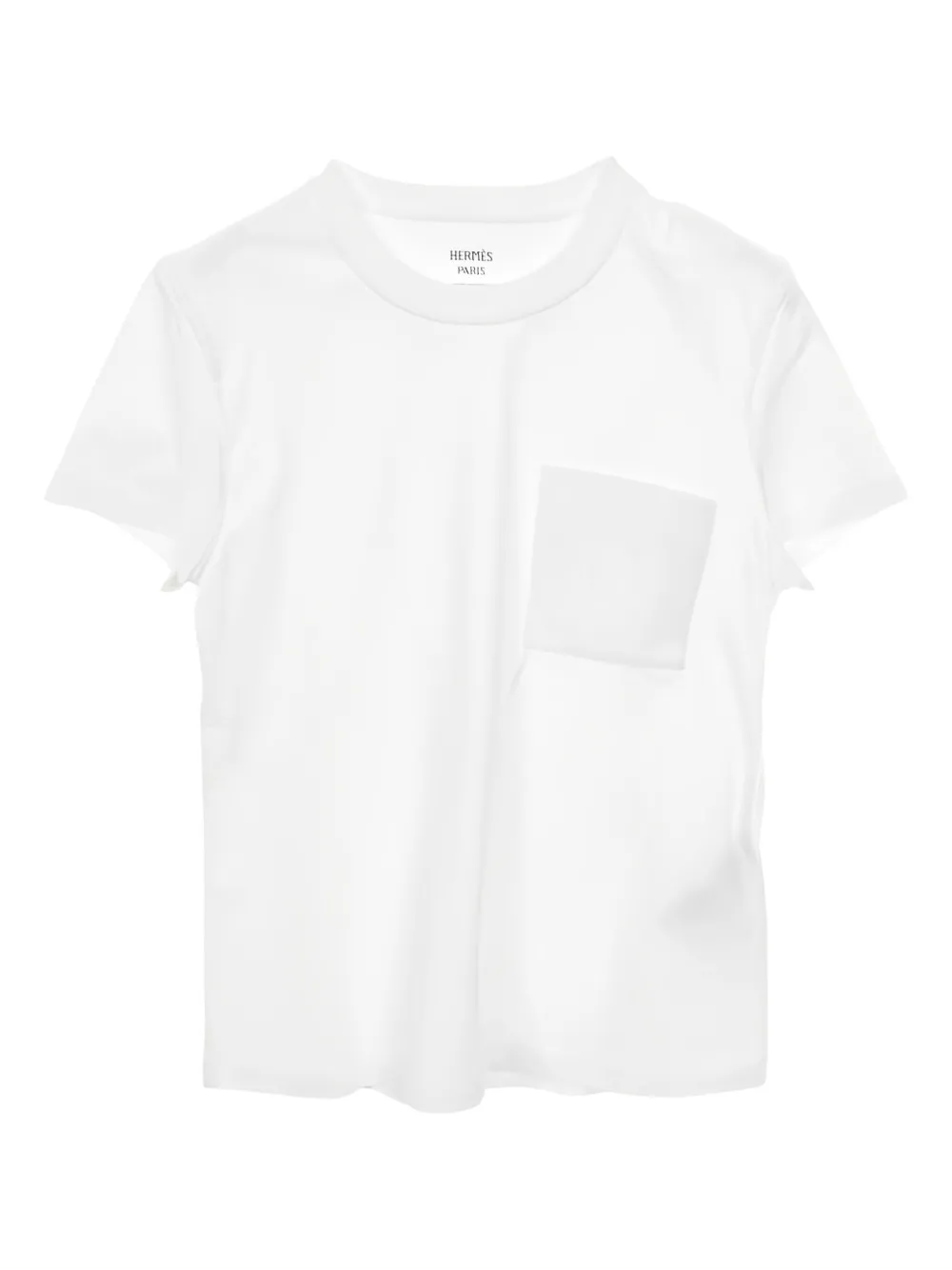 Hermès Pre-Owned 2020s ''Mosaique" embroidered pocket T-shirt | White | Image 1