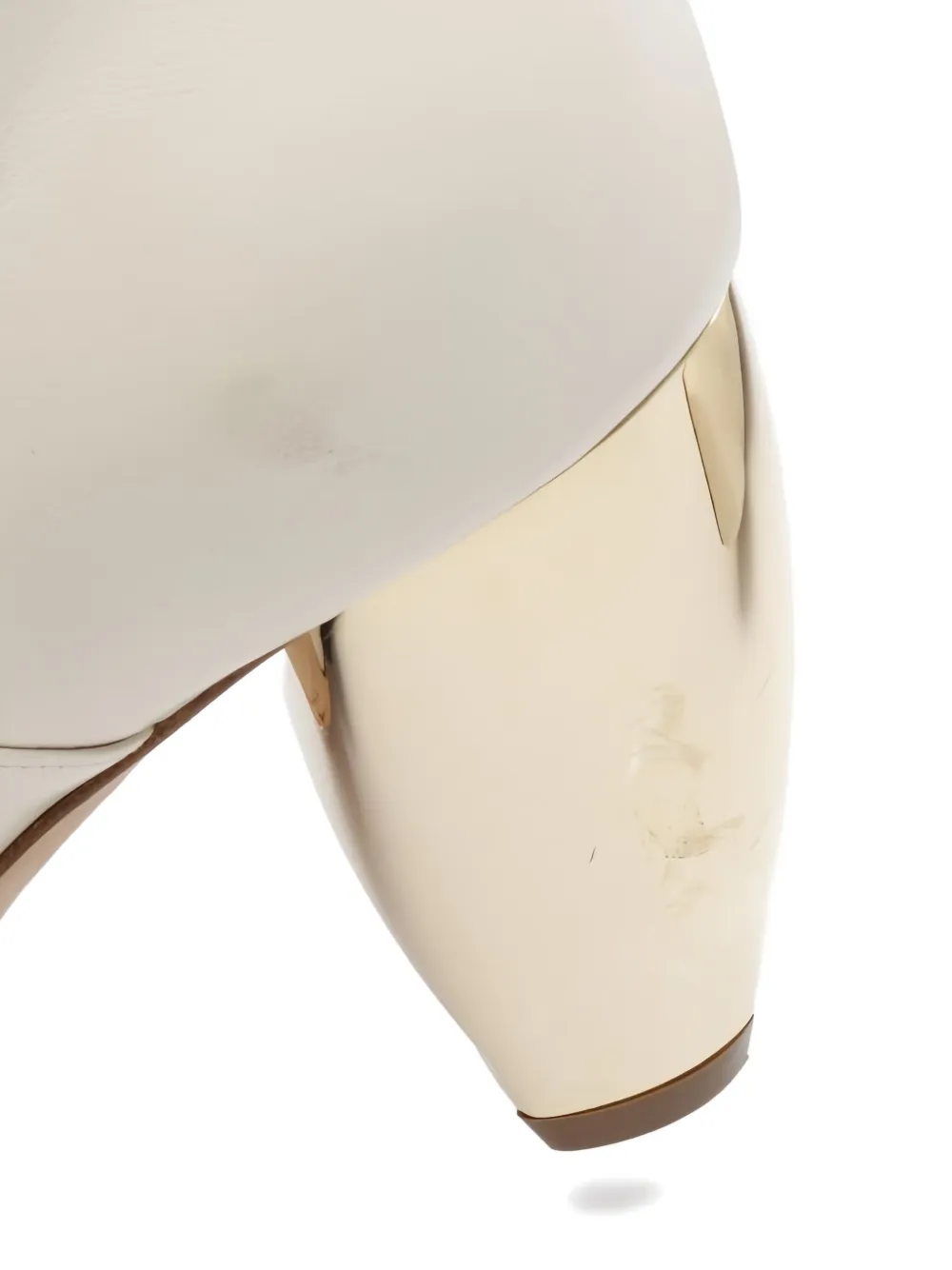Pre-owned Dior 2010s 75mm Square-toe Ankle Boots In White
