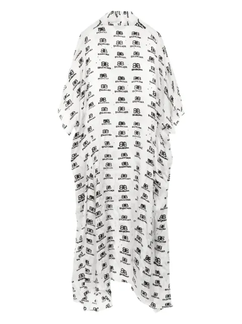 Balenciaga Pre-Owned 2000s BB logo all-over shirt dress