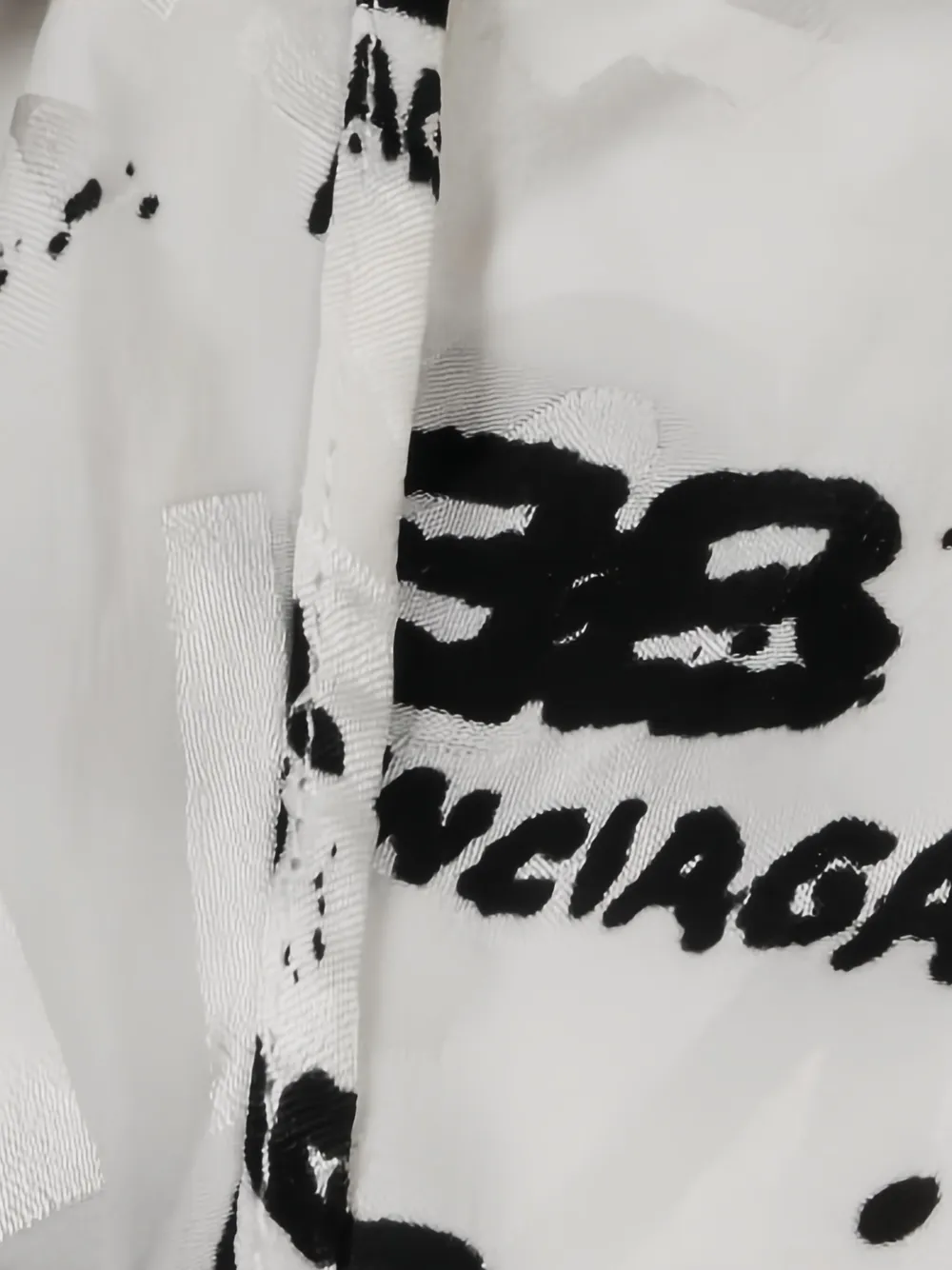 Balenciaga Pre-Owned 2000s BB logo all-over shirt dress | Image 2