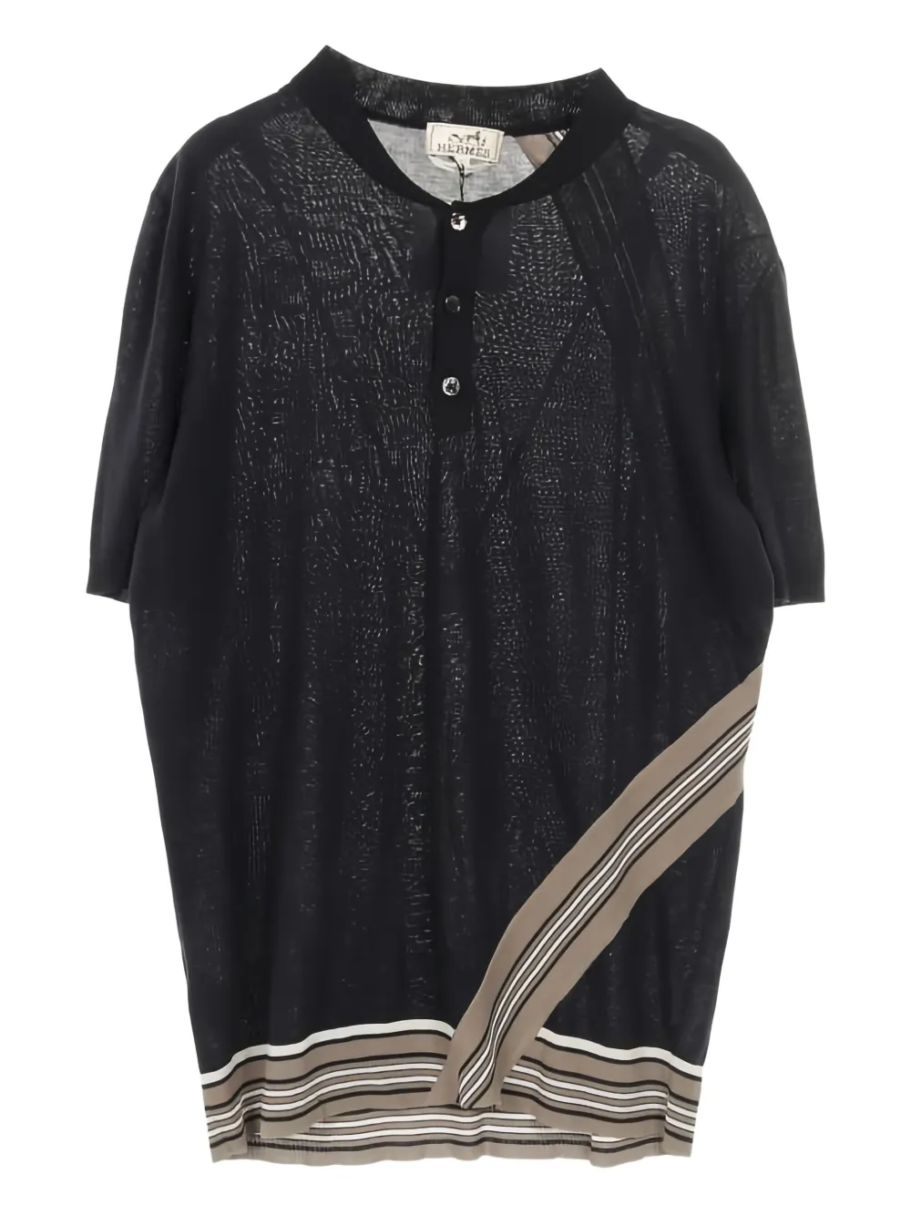 Hermès Pre-Owned playera Henley de algodón | azul | Image 1