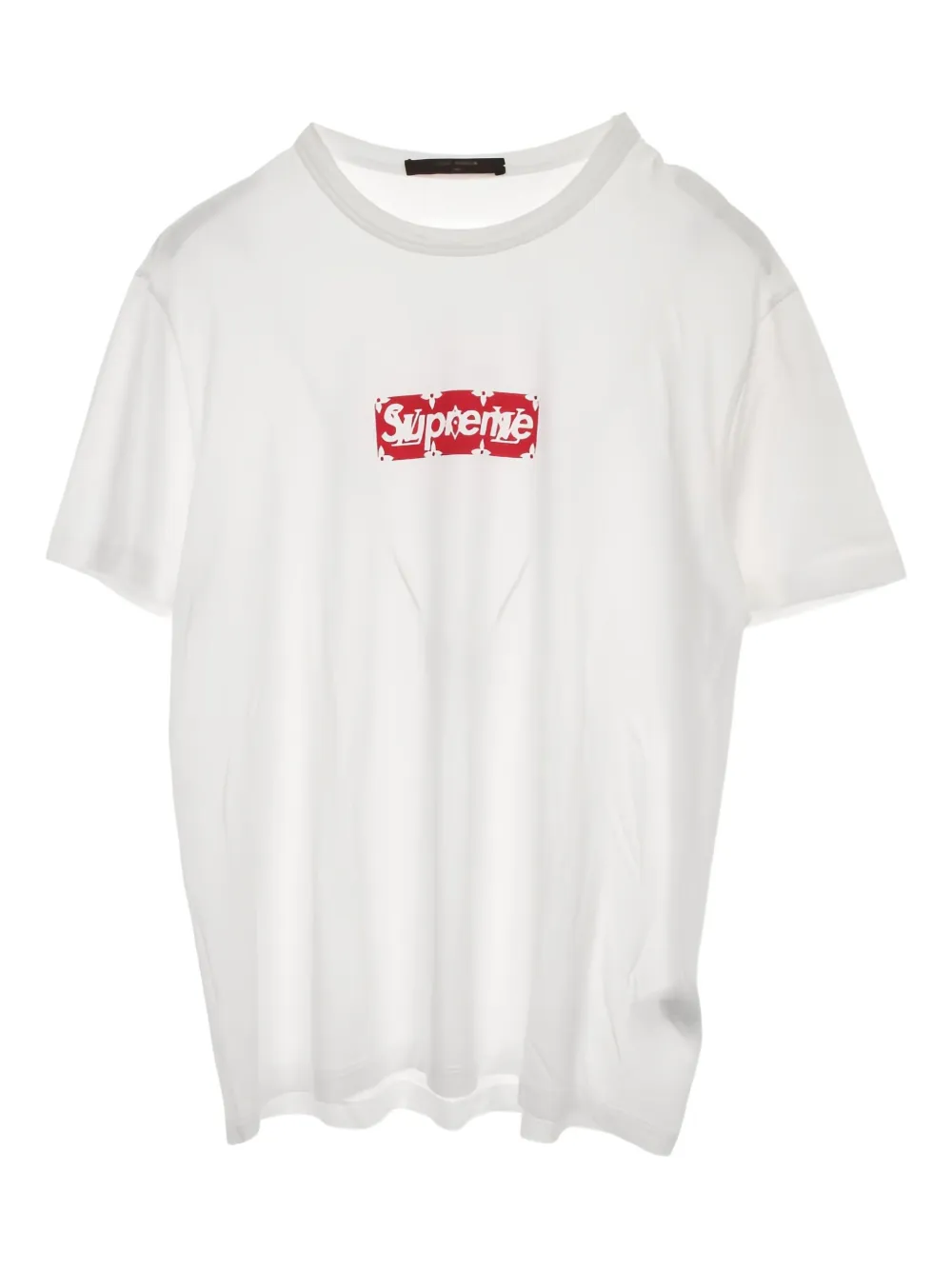 Louis Vuitton Pre-Owned x Supreme 2010s logo T-shirt | White | Image 1