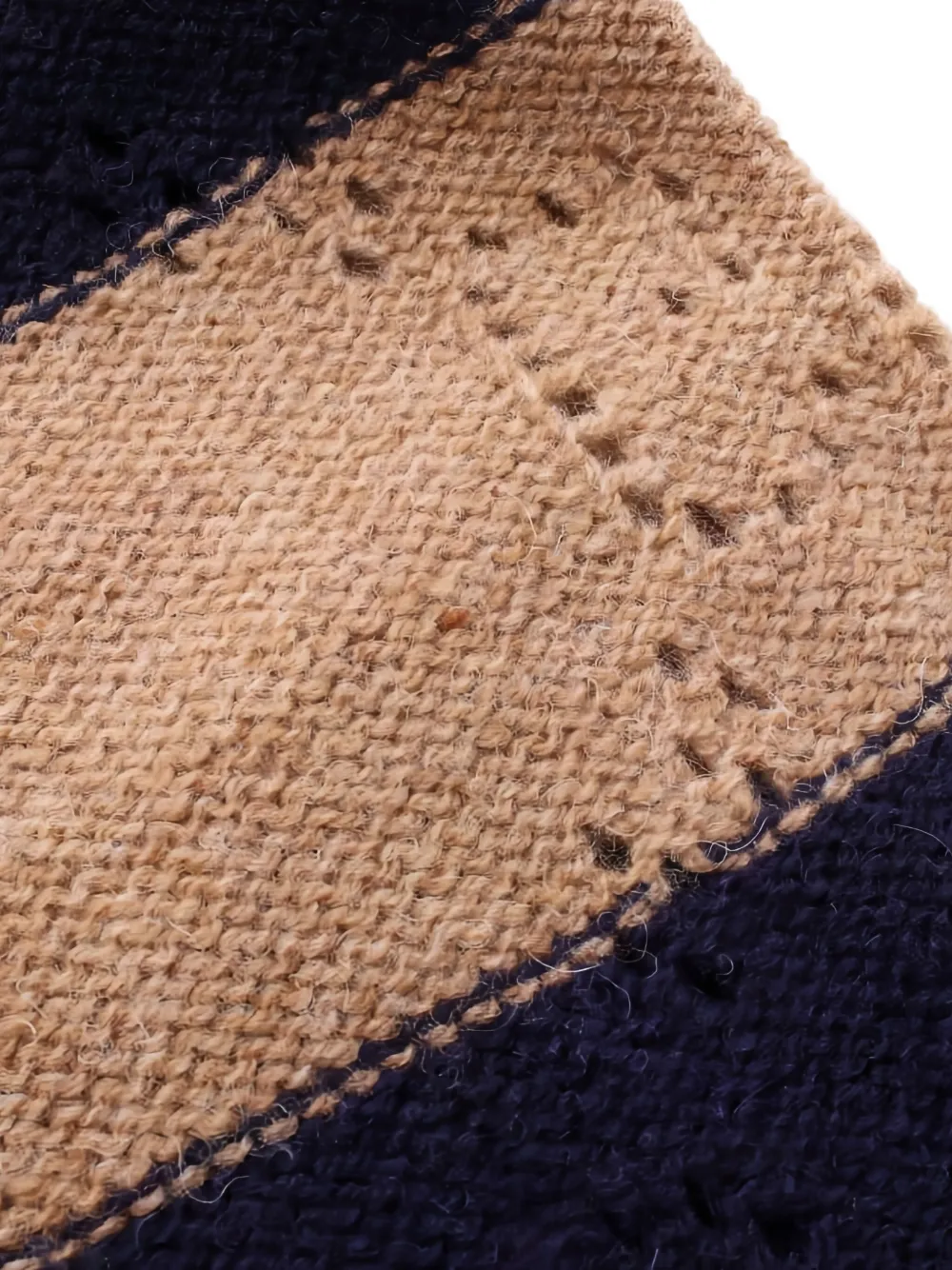 Pre-owned Gucci 2010s Gg-pattern Striped Knit Sweater In Brown