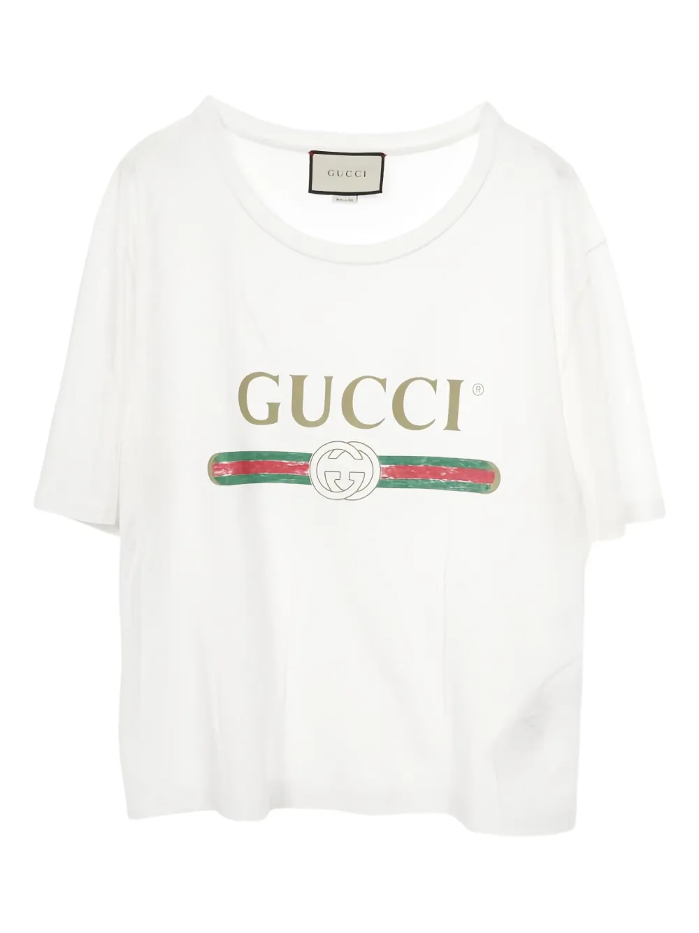 Gucci Pre-Owned playera con logo estampado | blanco | Image 1