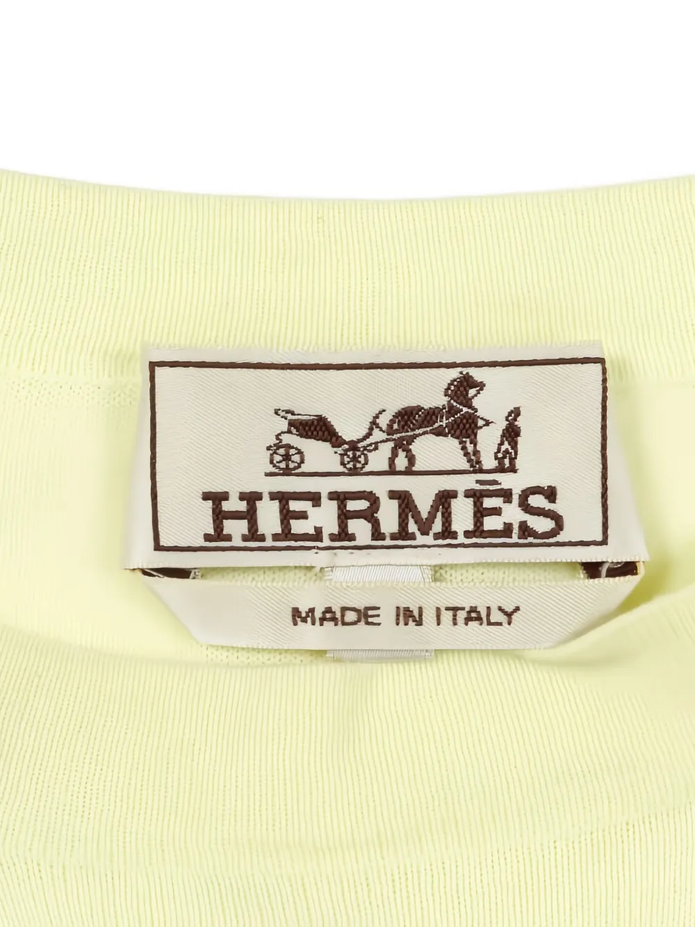 Pre-owned Hermes 2000s Chaîne D'ancre Knit Crew-neck Sweater In Yellow
