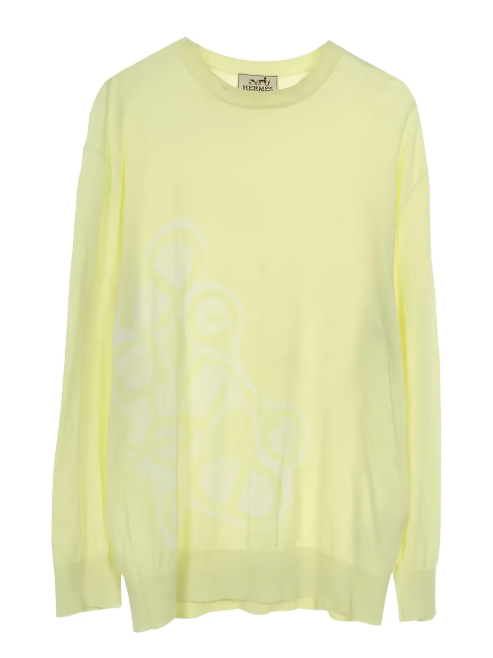 Hermès Pre-Owned 2000s Chaîne d'Ancre knit crew-neck sweater | Yellow | Image 1