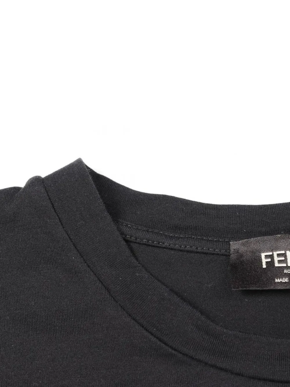 Pre-owned Fendi 2010s Monster Bugseye Quilted-patch T-shirt In Black