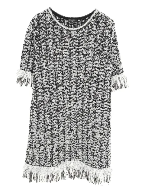 CHANEL Pre-Owned 1986-1988 fringed knit dress