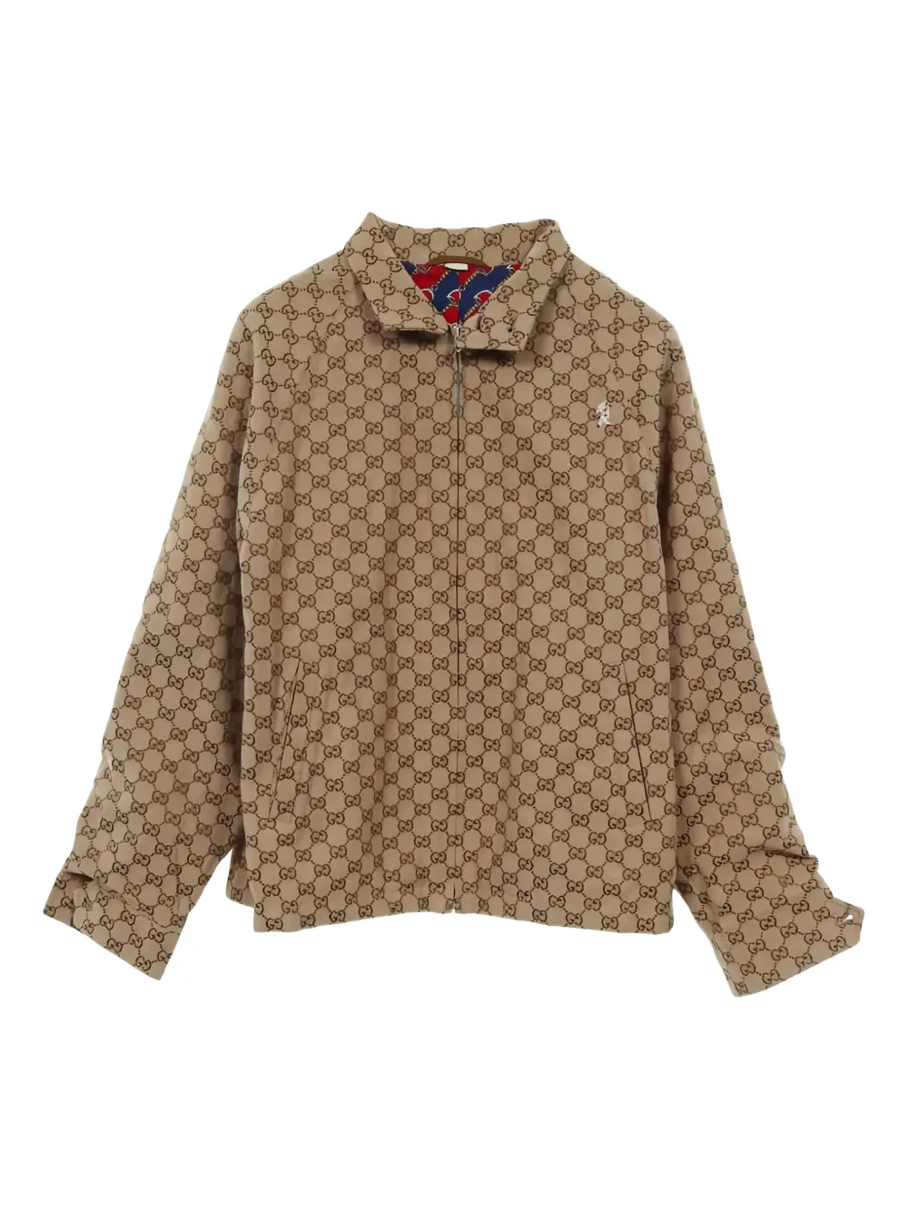 Gucci Pre-Owned 2010s GG jacquard full-zip jacket | Brown | Image 1