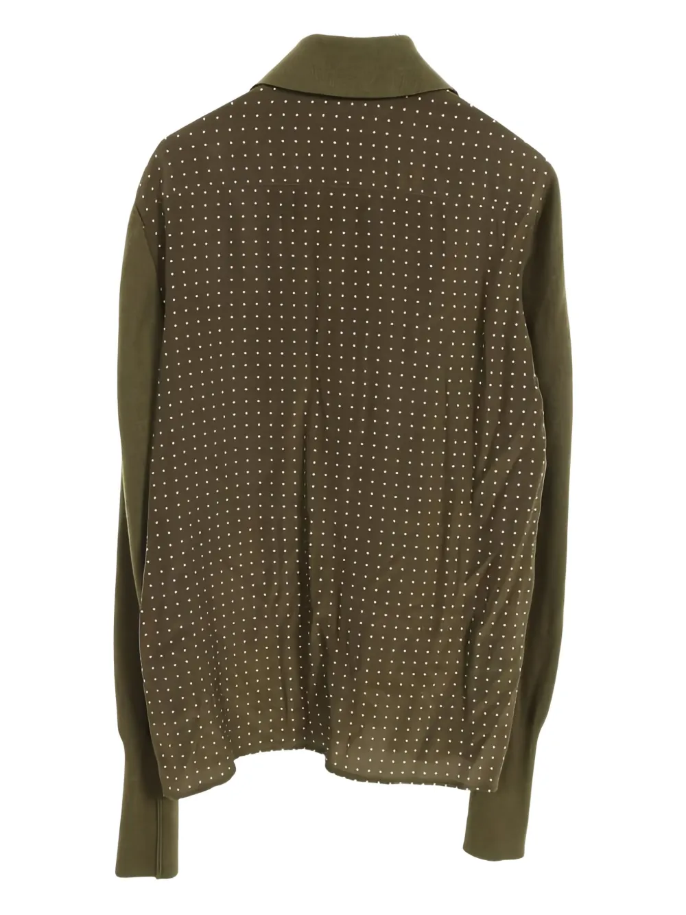 Pre-owned Chanel 1986-1988 Coco Mark Button Knit Top In Green