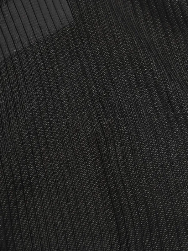 CHANEL Pre-Owned 1986-1988 Coco Mark Ribbed T-shirt | Black
