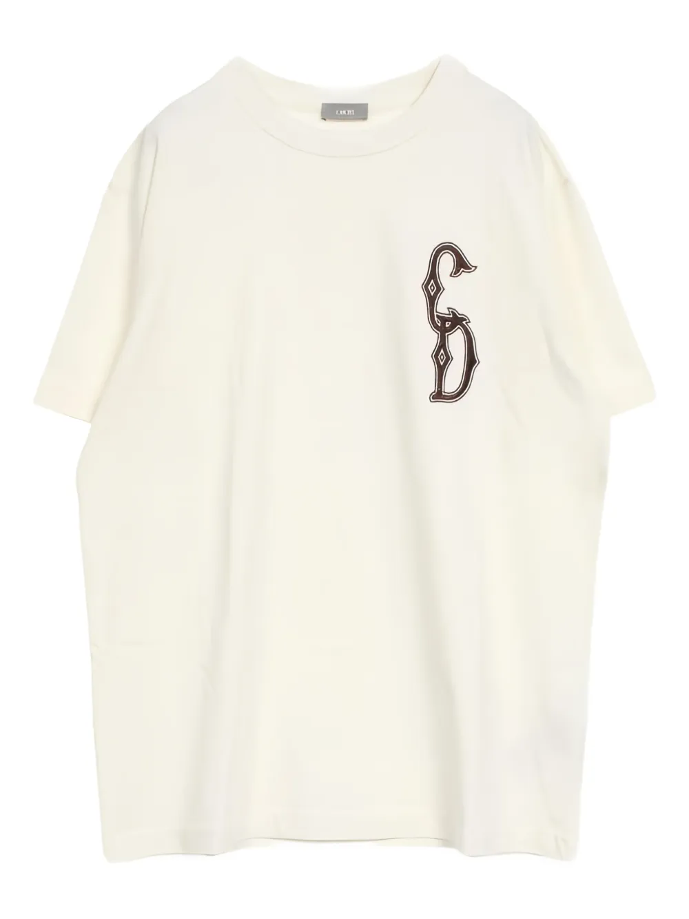 Christian Dior Pre-Owned 2010s logo-embroidered T-shirt | White | Image 1