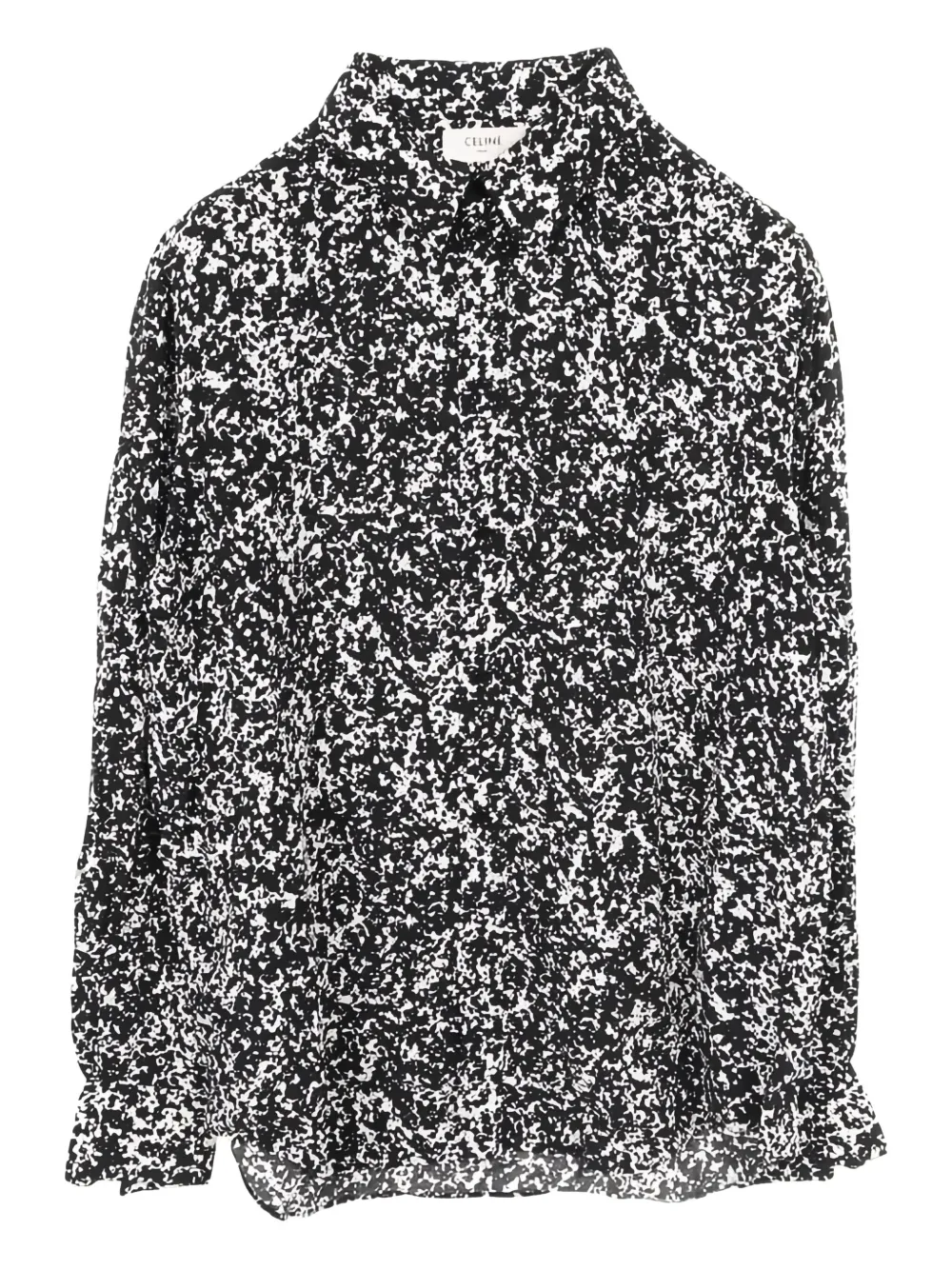Celine Pre-Owned 2010s all-over-pattern long-sleeve shirt | Black | Image 1