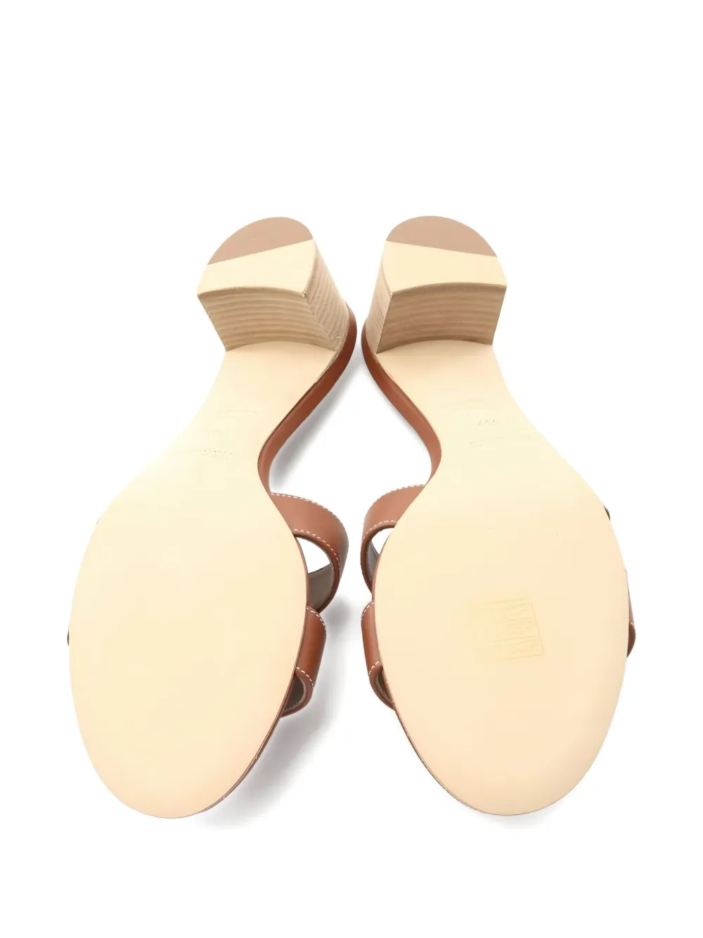 Pre-owned Hermes 2020s 55mm Oasis Sandals In Brown