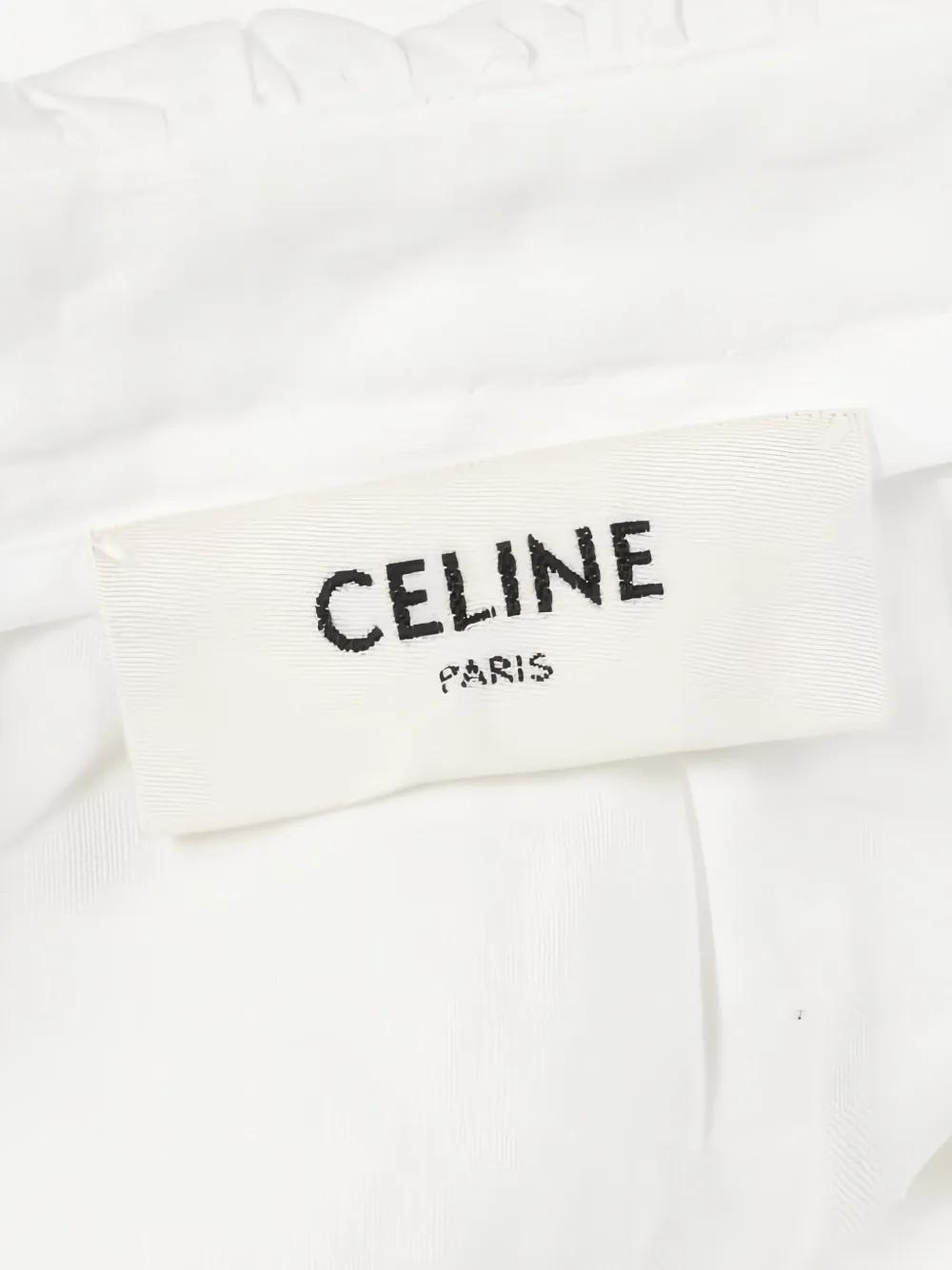 Pre-owned Celine 2010s Ruffled Blouse In White