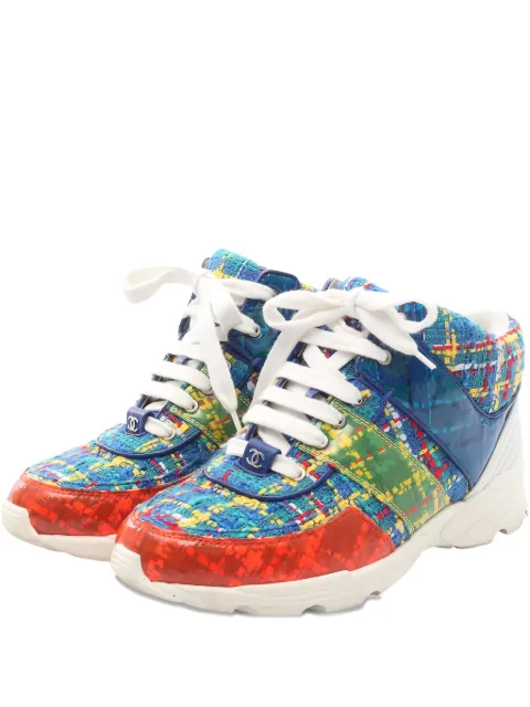 CHANEL Pre-Owned 1986-1988 Coco Mark tweed sneakers