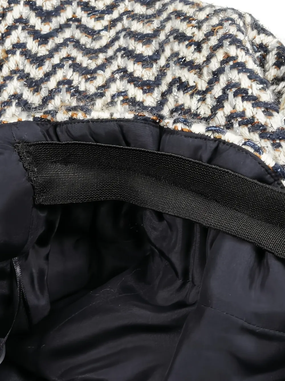 Pre-owned Chanel 1986-1988 Coco Mark Frayed Skirt In Blue
