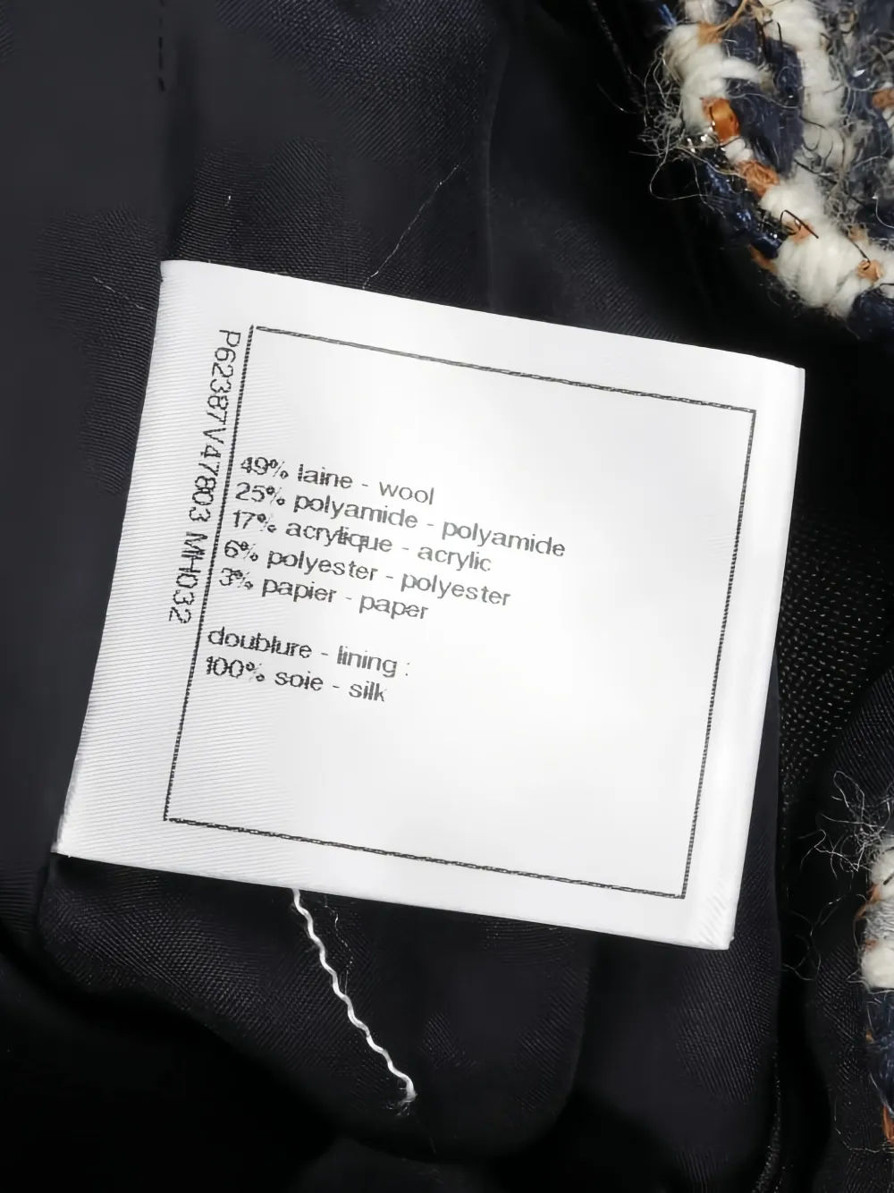 Pre-owned Chanel 1986-1988 Coco Mark Frayed Skirt In Blue