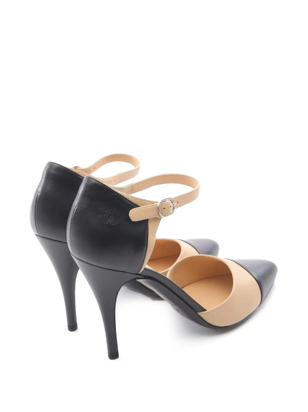 CHANEL Pre-Owned 1986-1988 100mm Coco mark strap pumps | Image 2