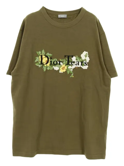 Christian Dior Pre-Owned playera con bordado floral 2010