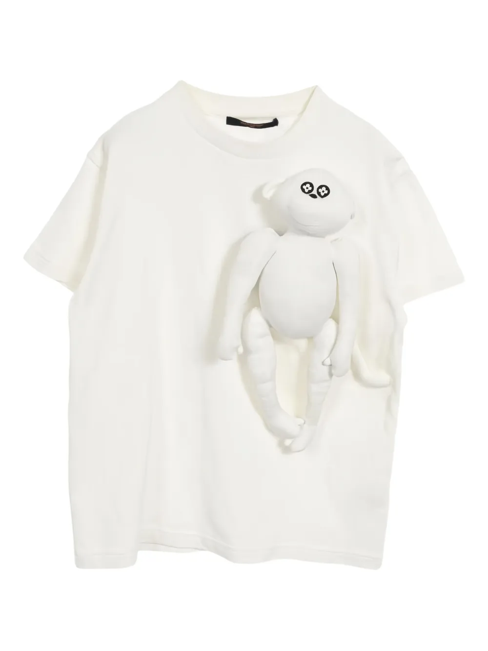 Louis Vuitton Pre-Owned 2020s monogram 3D monkey T-shirt | White | Image 1