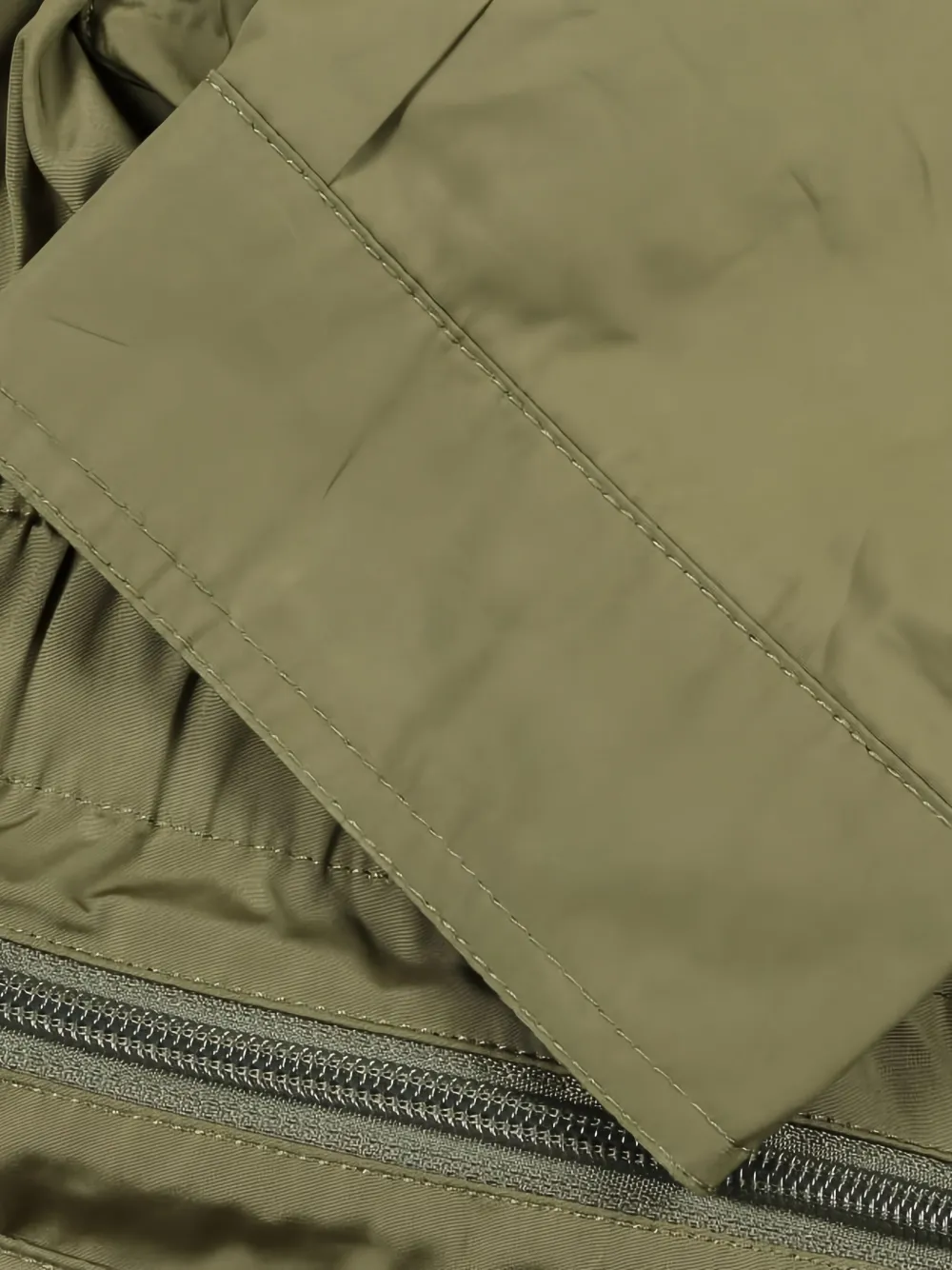 Pre-owned Prada 2020s Triangle-plaque Safari Jacket In Green
