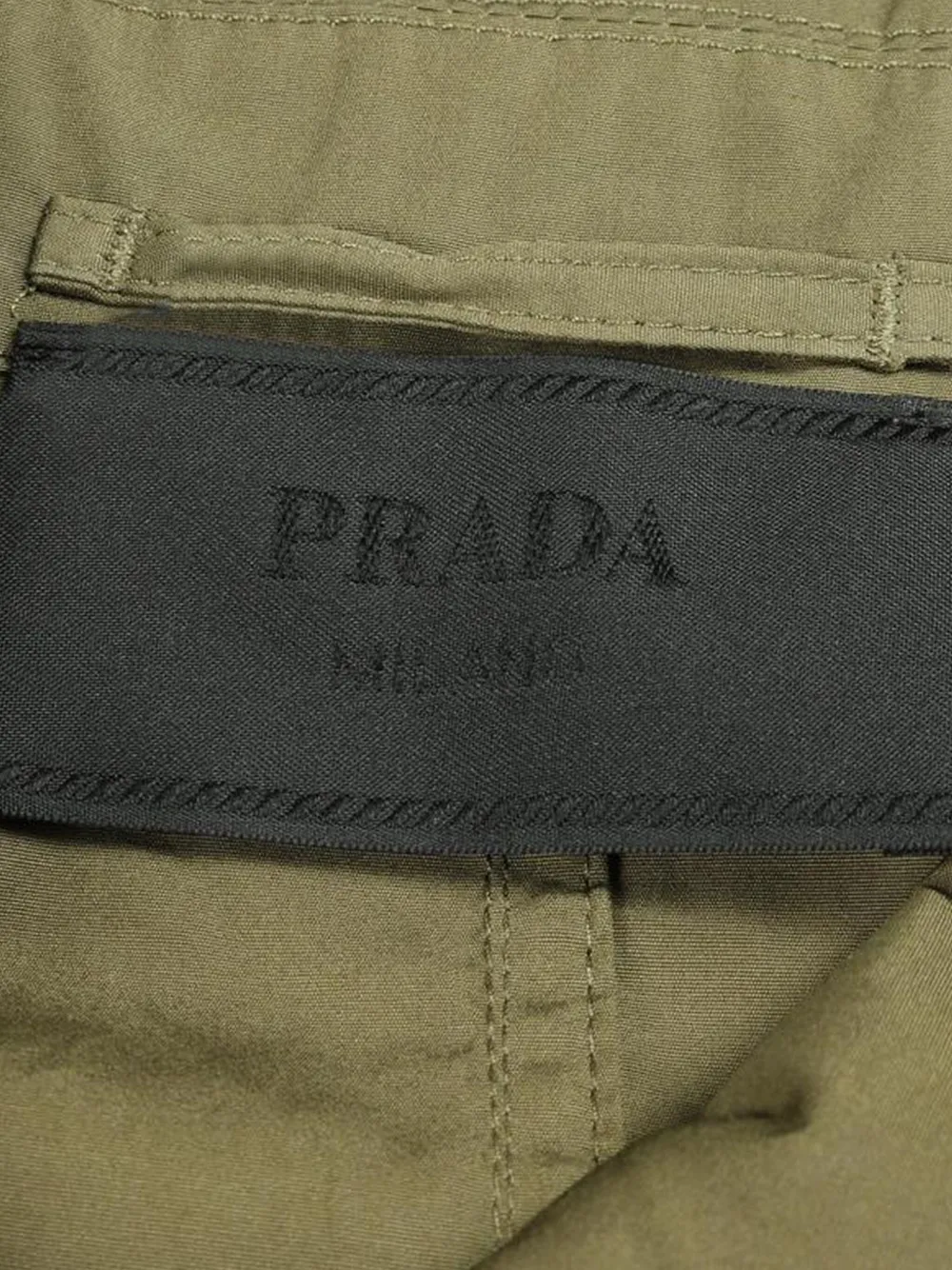 Pre-owned Prada 2020s Triangle-plaque Safari Jacket In Green