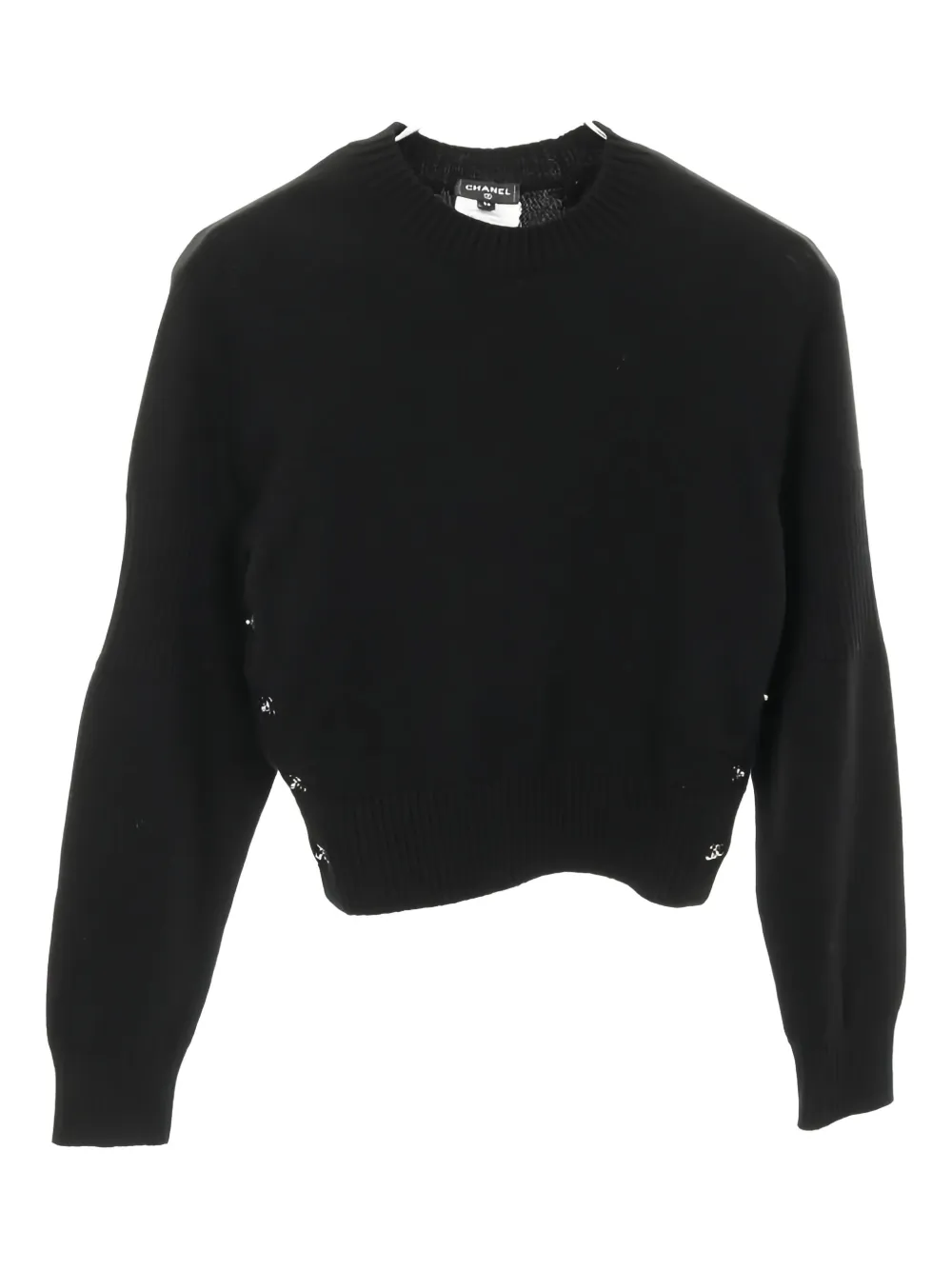 CHANEL Pre-Owned 1986-1988 Coco mark turn-lock sweater | Black | Image 1