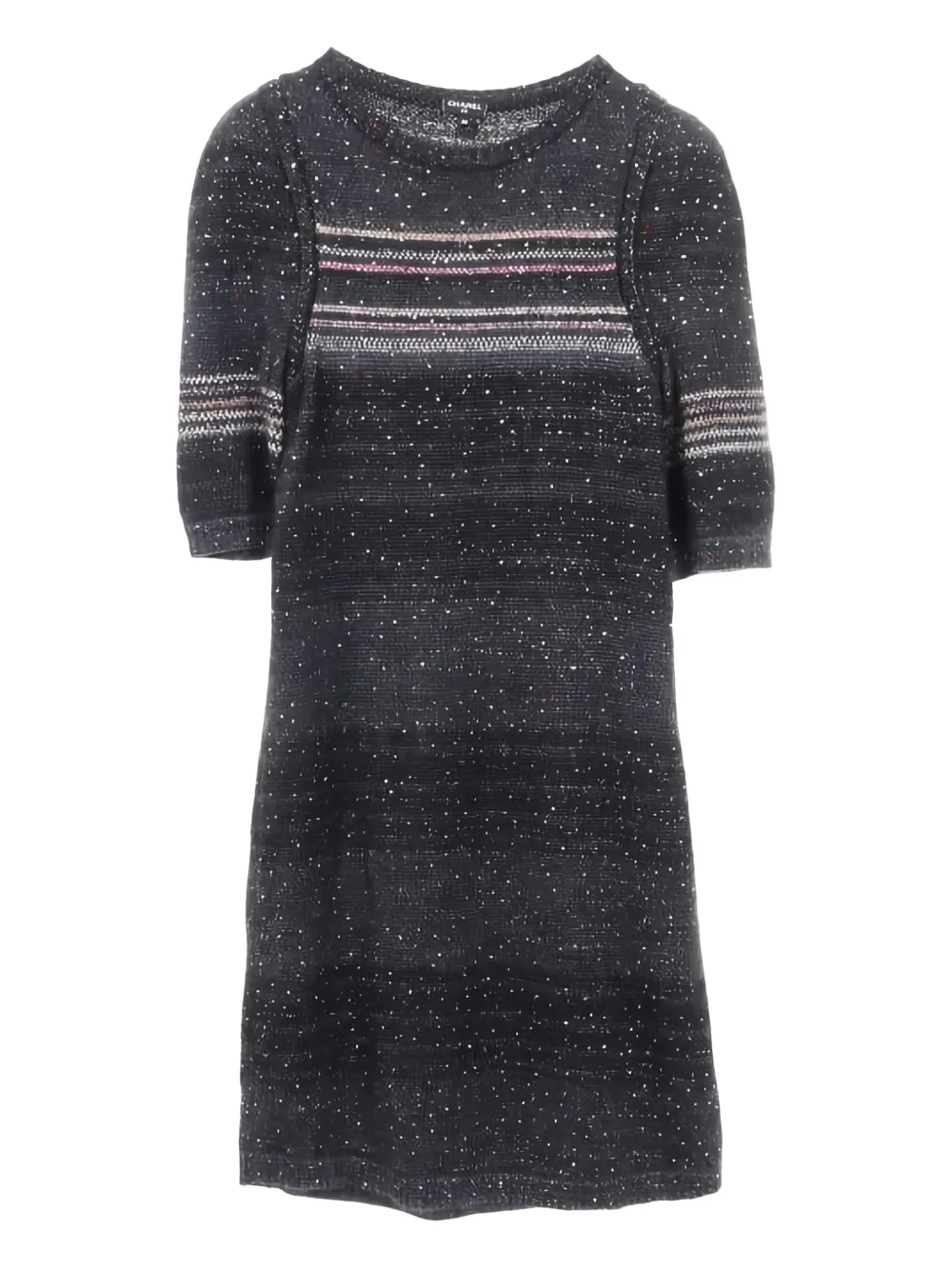 CHANEL Pre-Owned rhinestone knit dress | Grey | Image 1