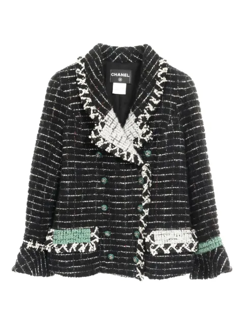 CHANEL Pre-Owned Cocomark button tweed jacket