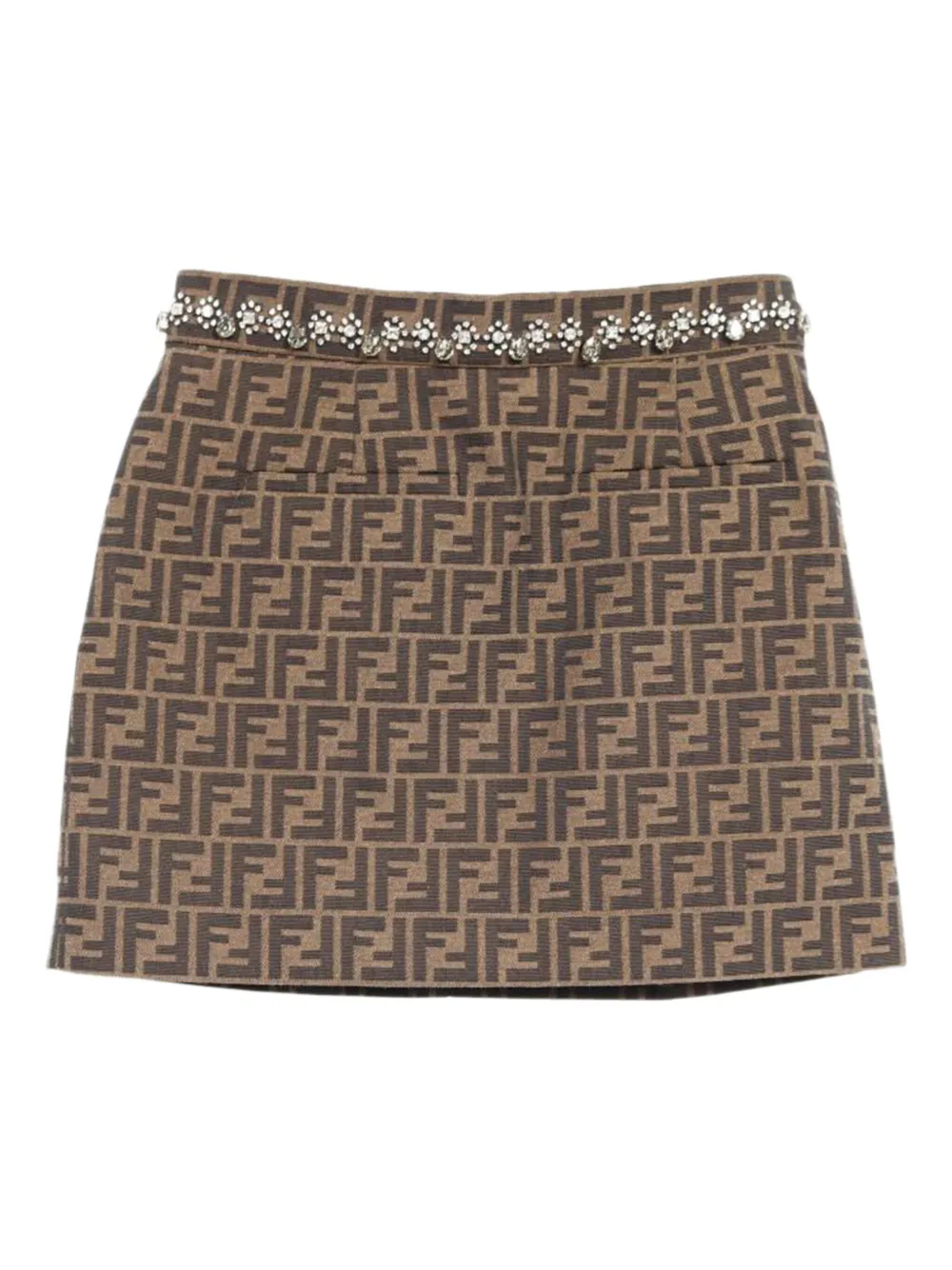 Fendi Pre-Owned Rok met Zucca-verfraaiing - Bruin