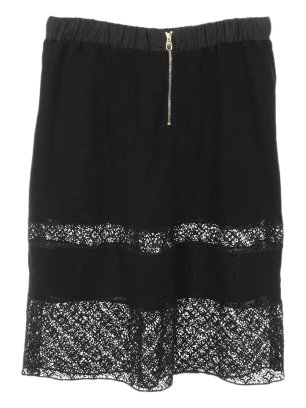 Louis Vuitton Pre-Owned Rok met kant - Zwart