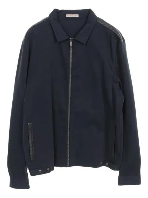 Bottega Veneta Pre-Owned Intrecciato leather-trim jacket