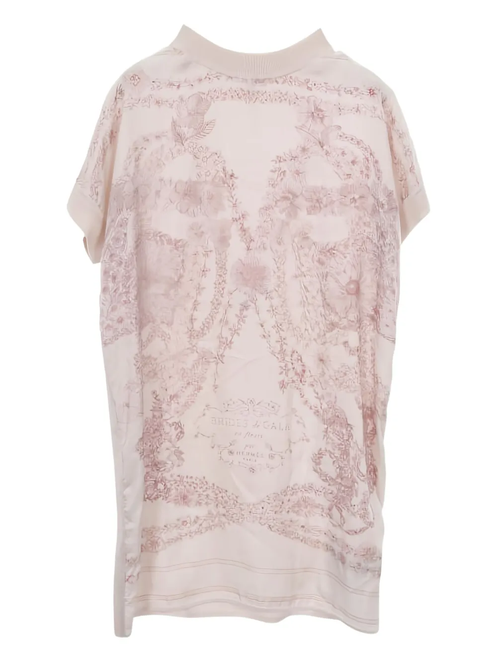 Hermès Pre-Owned Brides De Gala jurk met bloemenprint en korte mouwen - Roze