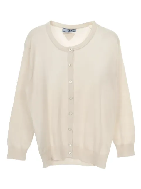 Prada Pre-Owned button triangle-logo cardigan