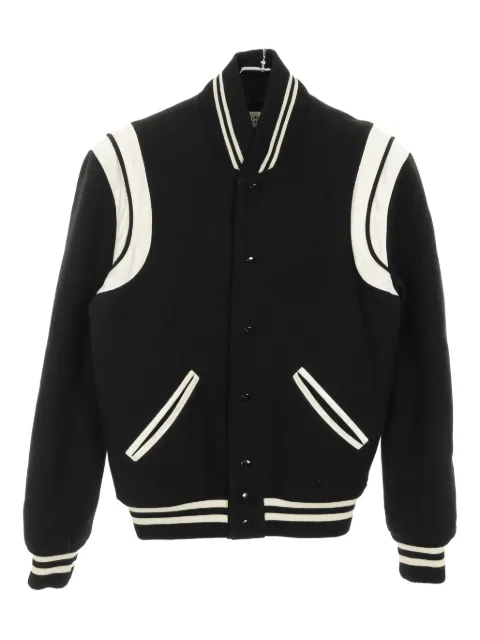 Saint Laurent Pre-Owned 2000s striped stadium jacket