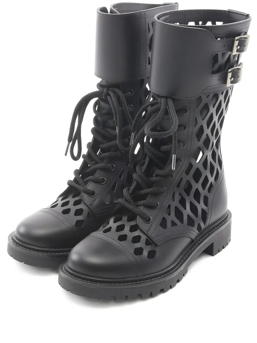 Christian Dior Pre-Owned 2010s 30mm  D-Trap leather boots | Black | Image 1